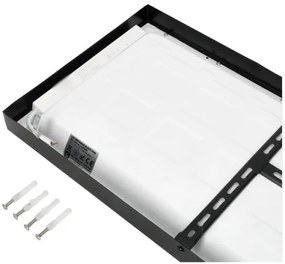 Panou LED aplicat BRISBANE LED/36W/230V 4000K 29,5x119 cm negru