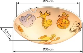 Globo 40607 - Plafonieră copii KIDDY 2xE27ILLU/60W/230V