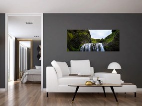 Tablou - Stânci cu cascadă (120x50 cm)