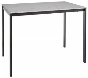 OFERTA Masa de dining neagra RAMOD 100x60 cm, decor de marmura alba II. calitate