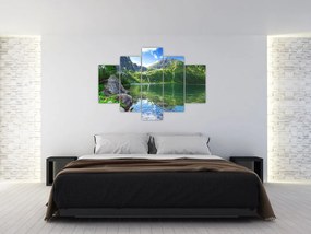 Tablou cu lac în munții Tatra (150x105 cm)