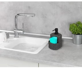 WENKO 54667100 - Dozator de săpun FESTIVAL, 10,5 x 18 cm, negru