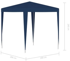 Cort de petrecere, albastru, 2 x 2 m Albastru, 2 x 2 m