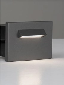 Spot incastrabil exterior LED 3000K, IP65 RECTO gri inchis