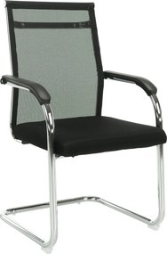Scaun ESIN, negru/crom, plasa/metal, 55x64x93 cm