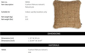 Perna LUX realizata manual din iuta Palinuro L