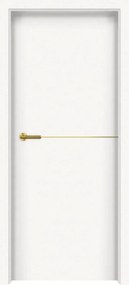 Usa de interior PORTA DESIRE cu insertii metalice aurii - Model 3 140-180 mm, Alb