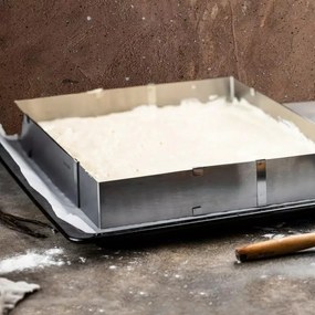 Resigilat: Forma de copt Kinghoff KH 1907, Reglabila 27,5-52,4 cm, Otel inoxidabil, Argintiu