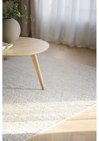 Măsuță de cafea în culoare naturală rotundă cu aspect de lemn de stejar 90x90 cm Yumi - Rowico