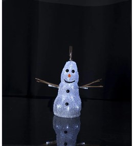 Decorațiune luminoasă de Crăciun albă Crystal Snowman – Star Trading