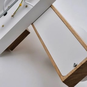 Lustră aplicată MATTE 4xE27/15W/230V alb/stejar