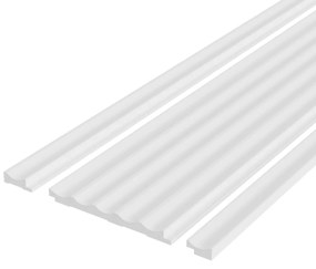 Panou riflaj decorativ 3D din polimer rigid, model Waves - 14.8x1.3x250 cm