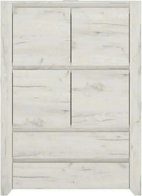 Comoda ANGEL TIP 33, alb, PAL melaminat, 84x40x116 cm