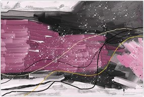 Tablou - Abstracție roz-roșu (90x60 cm)