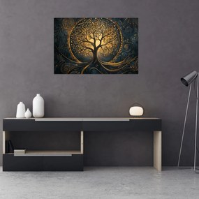 Tablou – Arbore cu aură aurie (90x60 cm)
