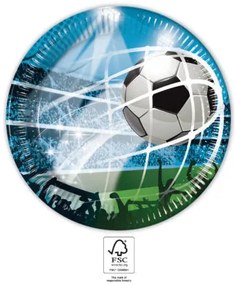 Fotbal Soccer Fans farfurie de hârtie 8 buc 23 cm FSC