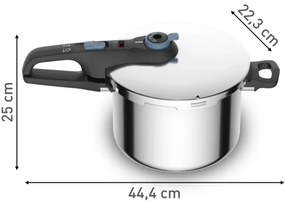 Oală sub presiune Tefal 6 l SECURE TRENDY oțel inoxidabil