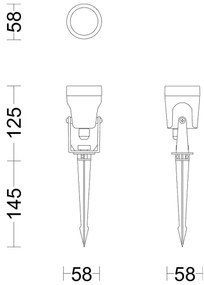 SET 3x corp de iluminat LED de exterior Philips GARDENLINK REUEL LED/1,5W/230V 2700K IP44