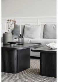 Măsuță de cafea din lemn de stejar Rowico Sullivan, 80 x 80 cm, negru