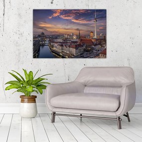 Tablou - Apus de soare în Berlin (90x60 cm)