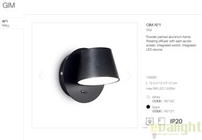 Aplica LED moderna GIM AP1 neagra 167121