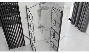Cabina de dus dreptunghiulara cu usa pliabila Rea Molier 90x80 negru