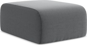 Taburet gri cu tapițerie din catifea Lani – Makamii