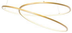 Lampă suspendată de design aurie 72 cm inclusiv LED cu dimmer în 3 trepte - Rowan