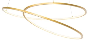 Lampă suspendată de design aurie 72 cm inclusiv LED cu dimmer în 3 trepte - Rowan