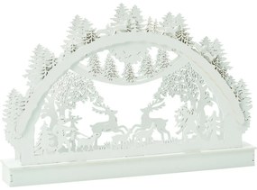 Decorațiuni LED de Crăciun Pădurea de iarnă,29x4,5x19 cm, 6 LED-uri, alb cald