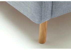 Pat matrimonial albastru prăfuit tapițat cu spațiu de depozitare cu somieră 180x200 cm Lotte – Meise Möbel