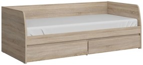 Pat de o persoană 90 cm Noella (Stejar sonoma) (cu somieră). 1053146