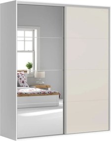 Dressing FLEX, alb/casmir, PAL, cu 2 usi, 200x66x240 cm
