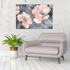 Tablou - Schiță de flori (90x60 cm)