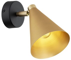 Aplica de perete / tavan cu spot directionabil design modern Lucinda negru, auriu