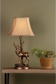 Där Lighting GUL5545-X - Lampă de masă GULLIVER 1xE27/60W/230V bej/bronz