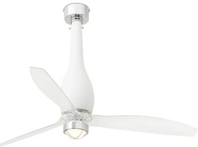 Lustra cu Ventilator si telecomanda ETERFAN M LED alb mat/transparent