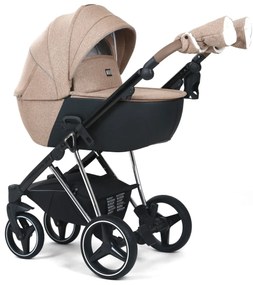 Carucior 3 in 1: Cadru usor din aluminiu, Landou confortabil, Varianta sport ergonomica, Scoica auto - CPC-66-crem