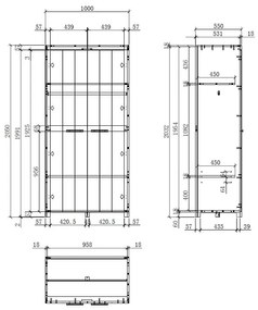 Set Mobilier Cameră Copii ERIK: Pat 90x200 cm, Dulap 2 Uși, Noptieră și Sertar, Alb – Vipack