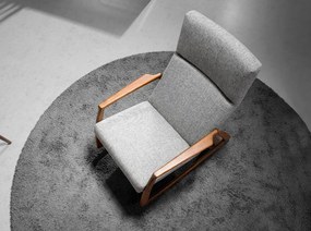 Fotoliu balansoar stil avangardist Rocking Chair gri