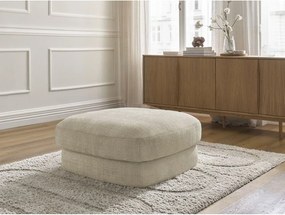 Taburet bej cu tapițerie din chenille Leonore – Bobochic Paris