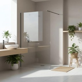 Paravan de dus Rea Flexi Transparent Titan 120