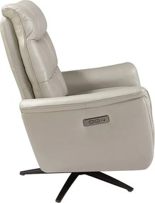 Fotoliu design LUX cu functia relax Cowhide Grey leather