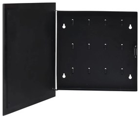 Caseta pentru chei cu tabla magnetica, negru, 35 x 35 x 5,5 cm Negru, 35 x 35 x 5.5 cm, 1