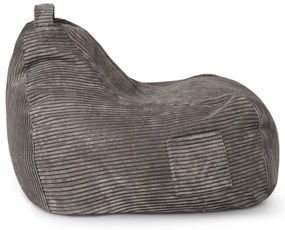 Fotoliu puf pentru copii verde cu tapițerie din catifea reiată Game Amuse – SLOWDOWN