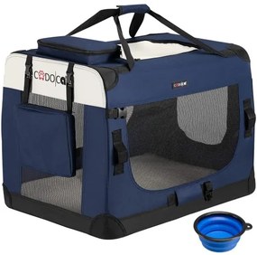 Deuba Geanta portabila pentru caini L 70x52x52cm - albastra