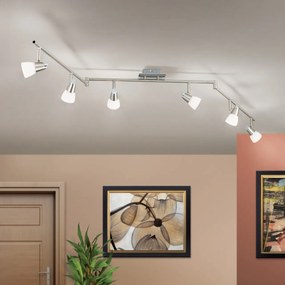 Lustra reglabila cu 6 spoturi directionabile Max crom satin