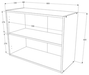 Corp haaus Toro, Wenge, 80 x 35 x 60 cm