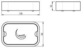 Săpunieră Gedy NINFEA negru/bambus