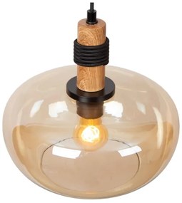 Lustră pe cablu Lucide 45408/30/62 ILONA 1xE27/40W/230V d. 30 cm negru/bej